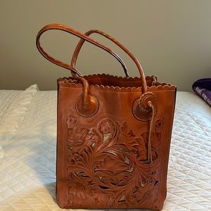 Patricia nash handbag, all leather. Used once. In excellent condition.